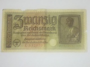 продаю старую денежную банкноту немецкую в размере 20 марок 